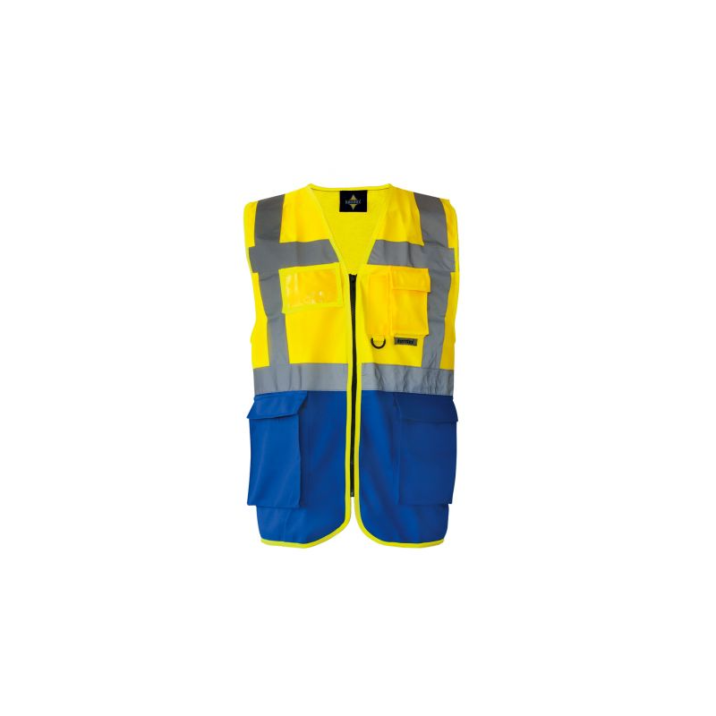 GILET ALTA VISIBILITA' GIALLO-BLU 