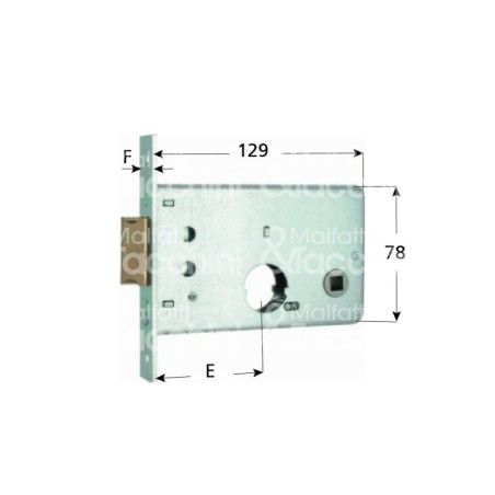 SERRATURA INFILARE PER FASCIA MG313552 CIL. Ø 22 