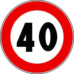 SEGNALI STRADALI DIVIETO LIMITE VEL 40 KM|H