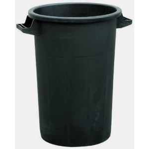 BIDONI IMMONDIZ.PLASTICA NERO SENZA COPERCHIO 100L