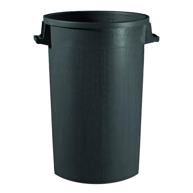 BIDONI IMMONDIZ.PLASTICA NERO SENZA COPERCHIO 120L